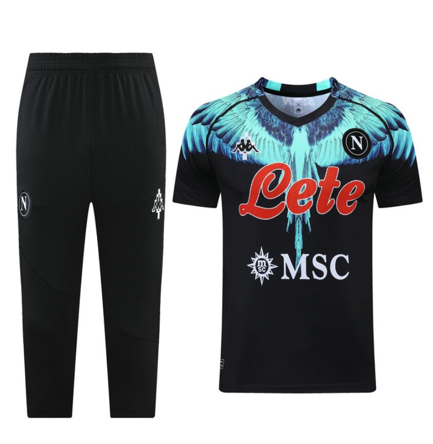 2021/22 Napoli Blue Training Kits Capri Pants with Shirt